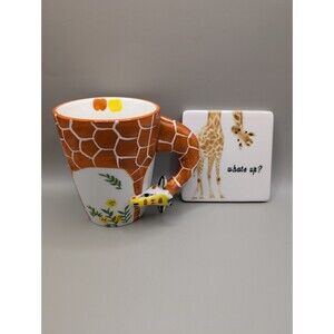 InFLOATables Giraffe mug with coaster new in box no damages